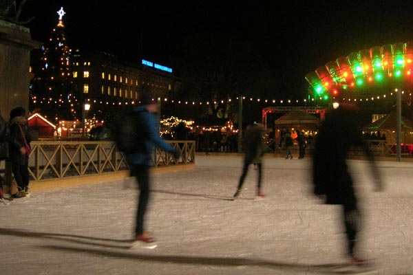 Ice Rink in Kungstradgården Stockholm