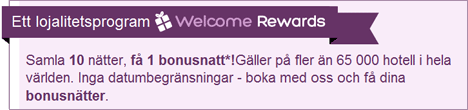 Welcom Rewards hos hotels.com