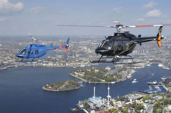 Stockholm helicopter flight