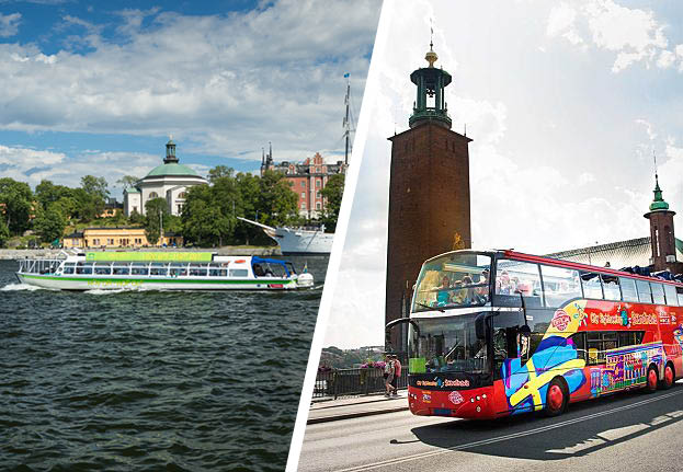 Book combination ticket bus/boat in Stockholm