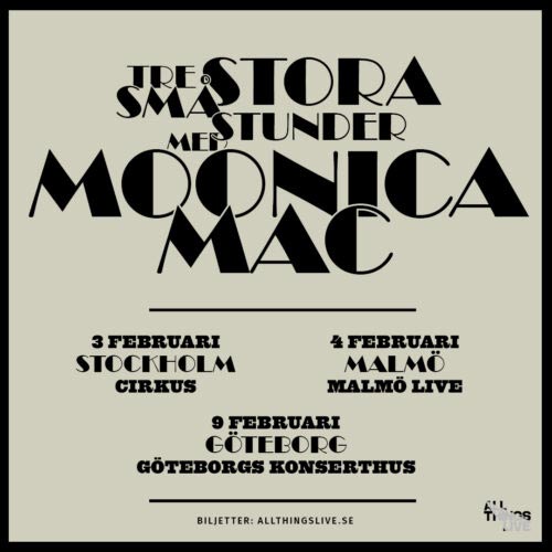 Boka Moonica Mac konsert i Stockholm