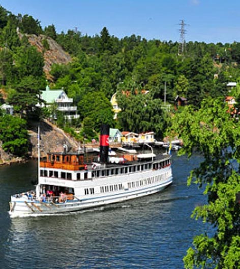 Båt i Stockhholms skärgård