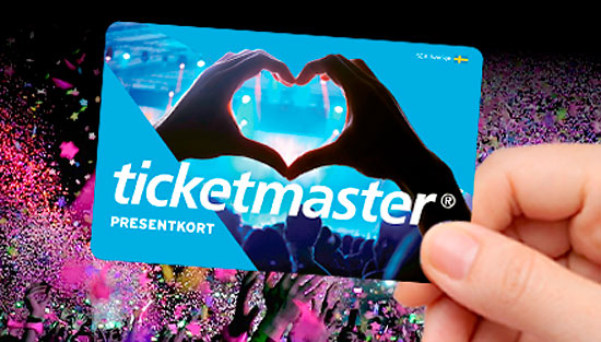 Köp Ticketmaster presentkort